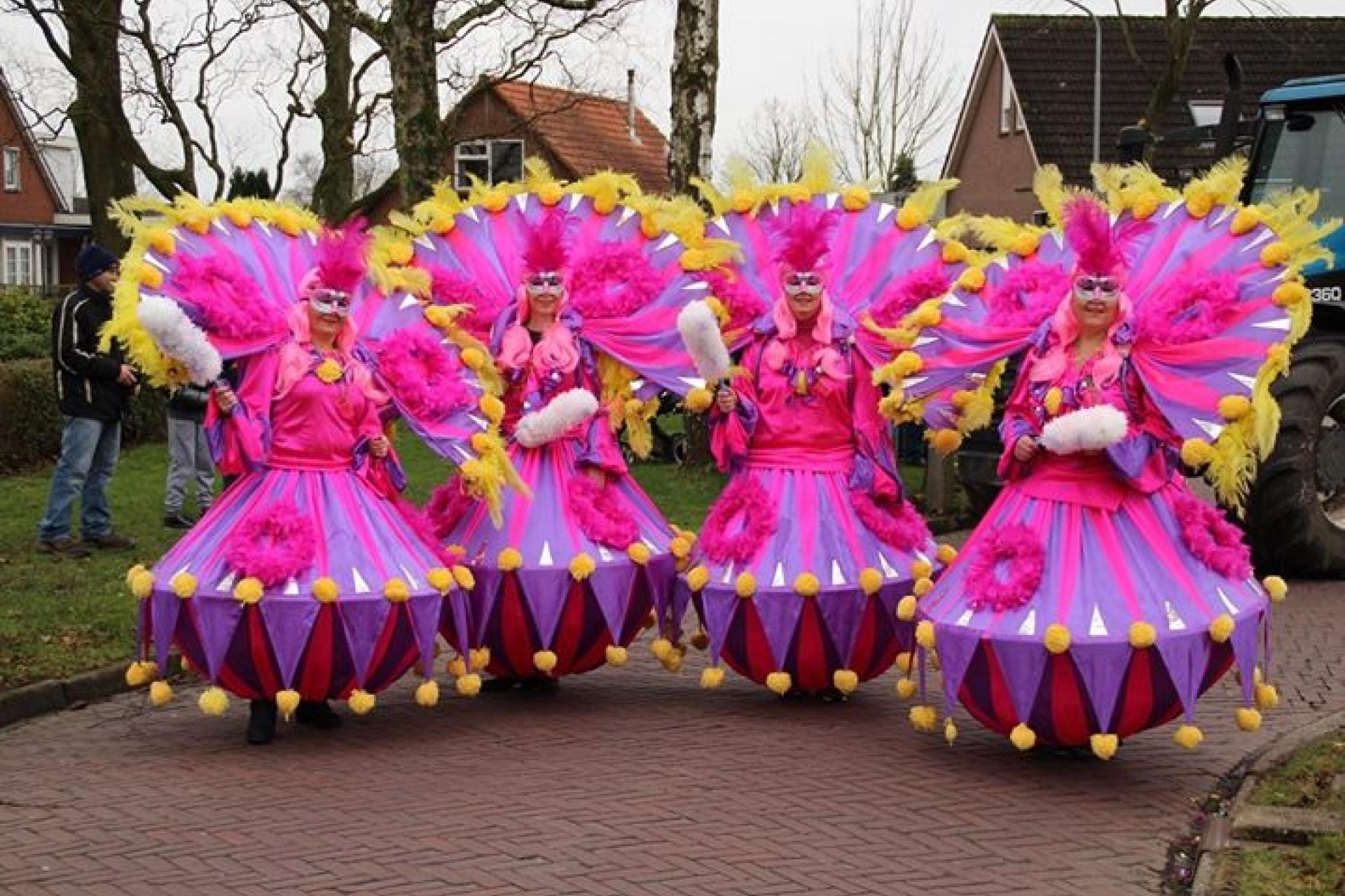 Verklede groep tijdens een carnavalsoptocht